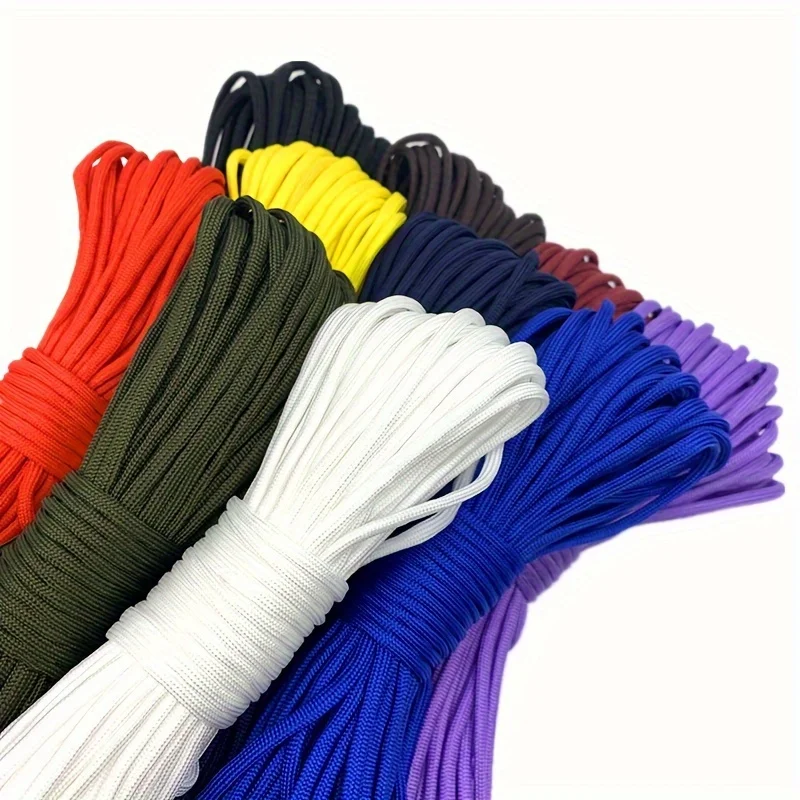 Nylon cord nylon rope 5-30M Handmade 4mm Thick Braided 7 Strand Nylon Cord Lanyards Strong and Durable Line For Outdoor Rope Making Bracelet Keychain