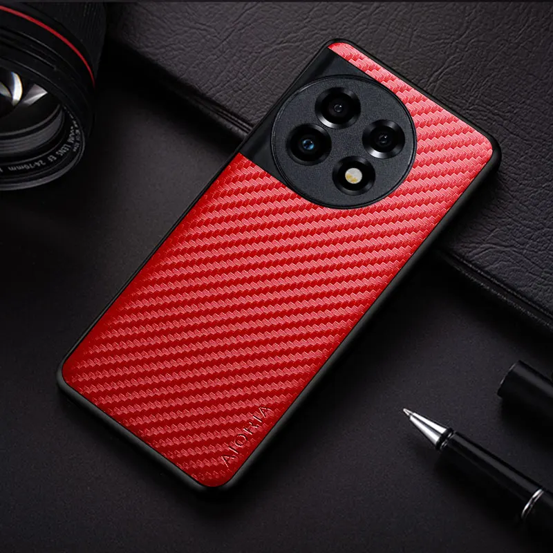 Carbon Fibre Shockproof Slim Non-Slip Full Body Protective Phone Case