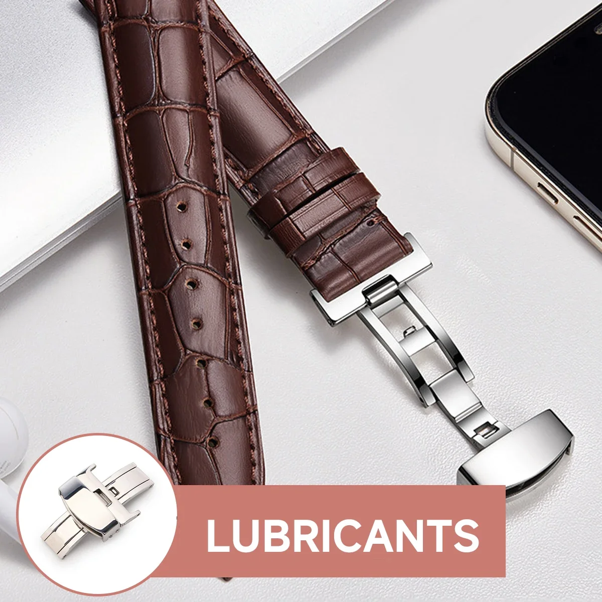 Stainless Steel Butterfly Clasp Deployment Buckle
