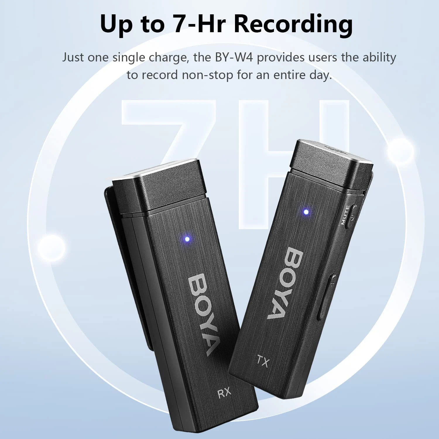 BOYA BY-W4 4-channel Wireless Lavalier Lapel Microphone for iPhone Android DSLR Cameras PC Computer Youtube Recording Streaming