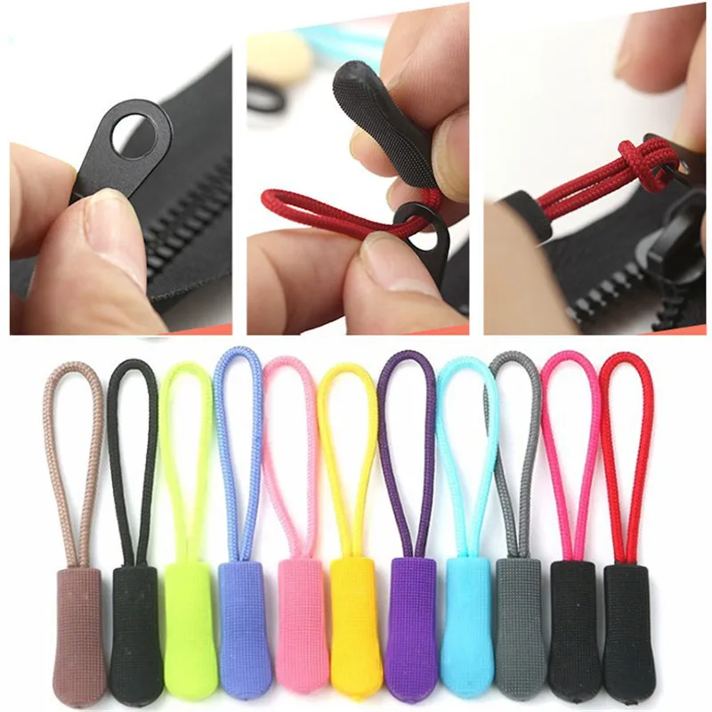 20 Stück Reißverschluss-Pull-Abzieher, Ende, passend für Seil-Tag, Ersatzclip, gebrochene Schnalle, Fixierer, Reißverschluss, Kordel, Reisetasche, Koffer, Zelt, Rucksack