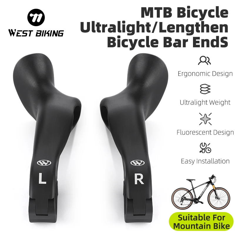WEST BIKING MTB Handle Bar Ends Ergonomic Universal Moutain