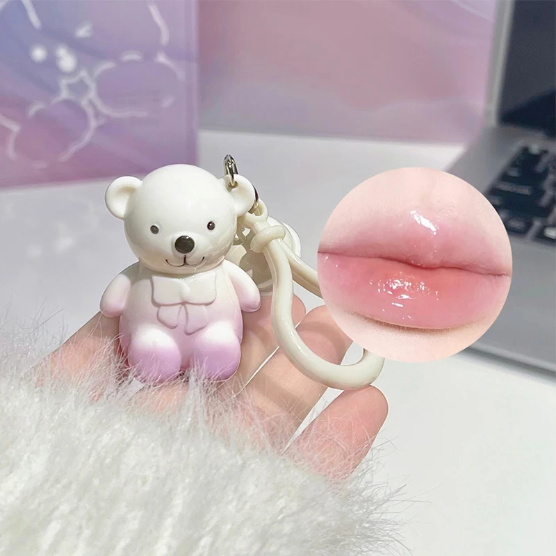 Cute Bear Makeup Set Matte Liquid Lipstick Velvet Lip Gloss Long Lasting Lip Balm Nude Lip-Tint Mud Women Beauty Cosmetics Set
