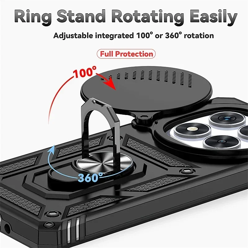 Shockproof Armor Phone Case with 360° Ring Stand Kickstand