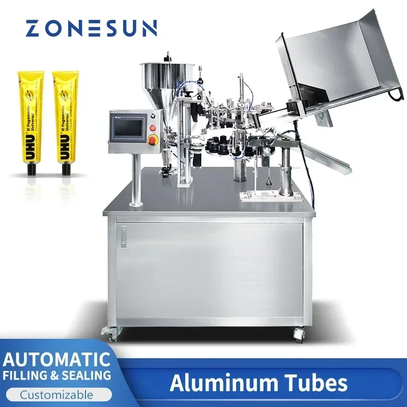 ZONESUN ZS-FS03 Automatic Paste Filling and Sealing Machine Metal ...
