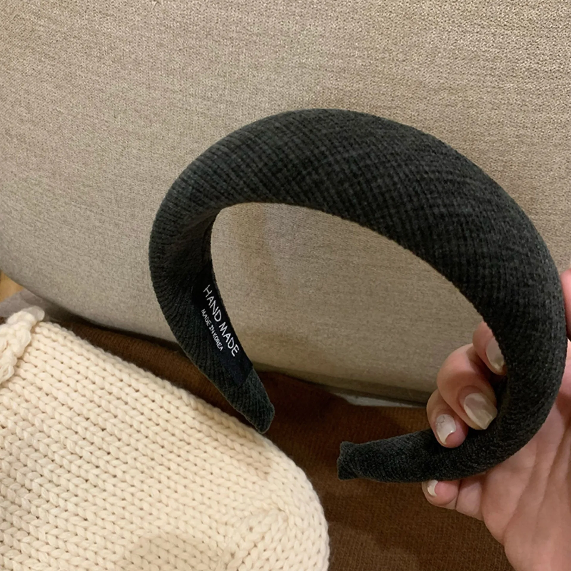 Retro Wide Corduroy Hairband 6