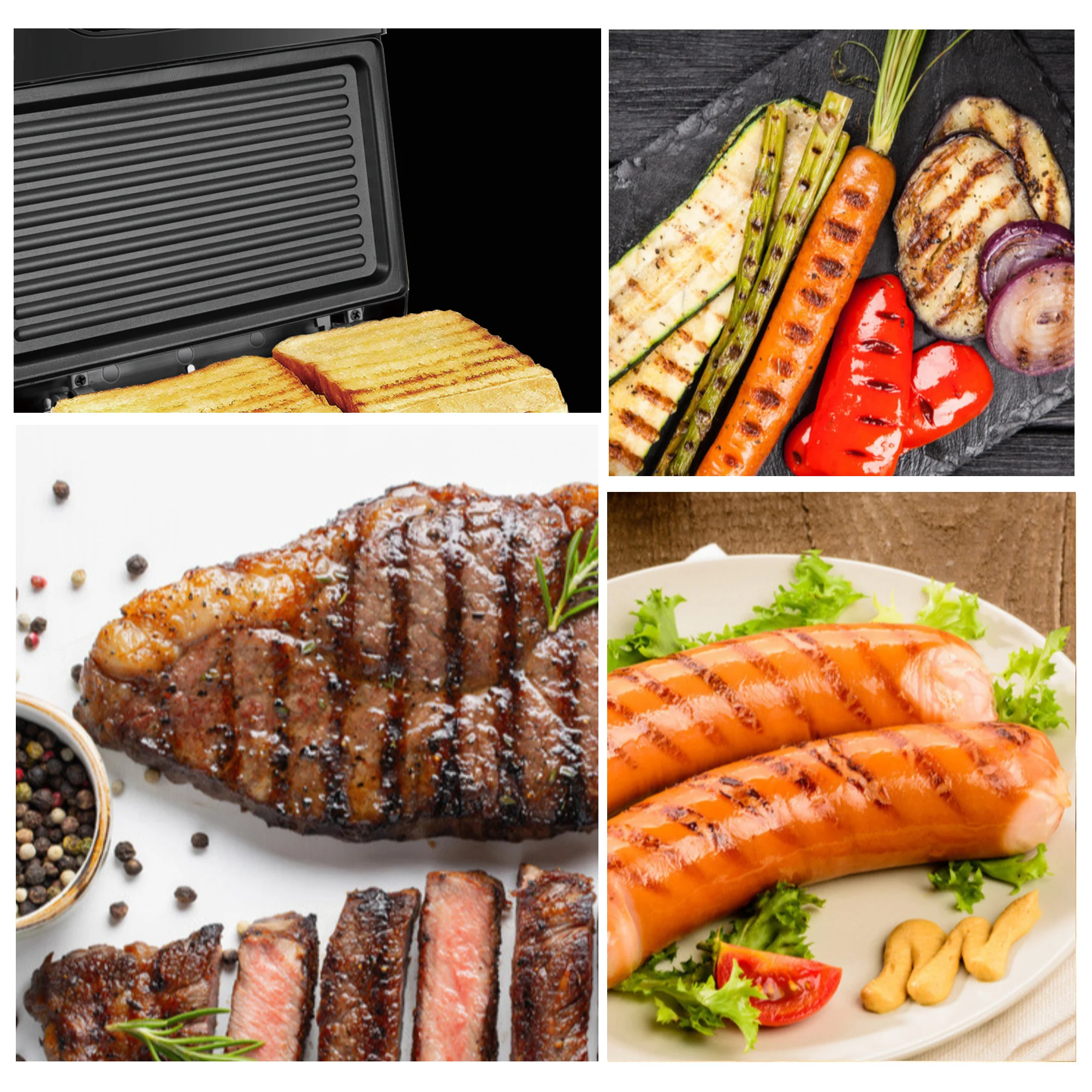 Electric Sandwich Maker Grill plate Panini 750W Cooking Kitchen Appliances Breakfast Waffles Machine Non-stick Iron Pan Sonifer