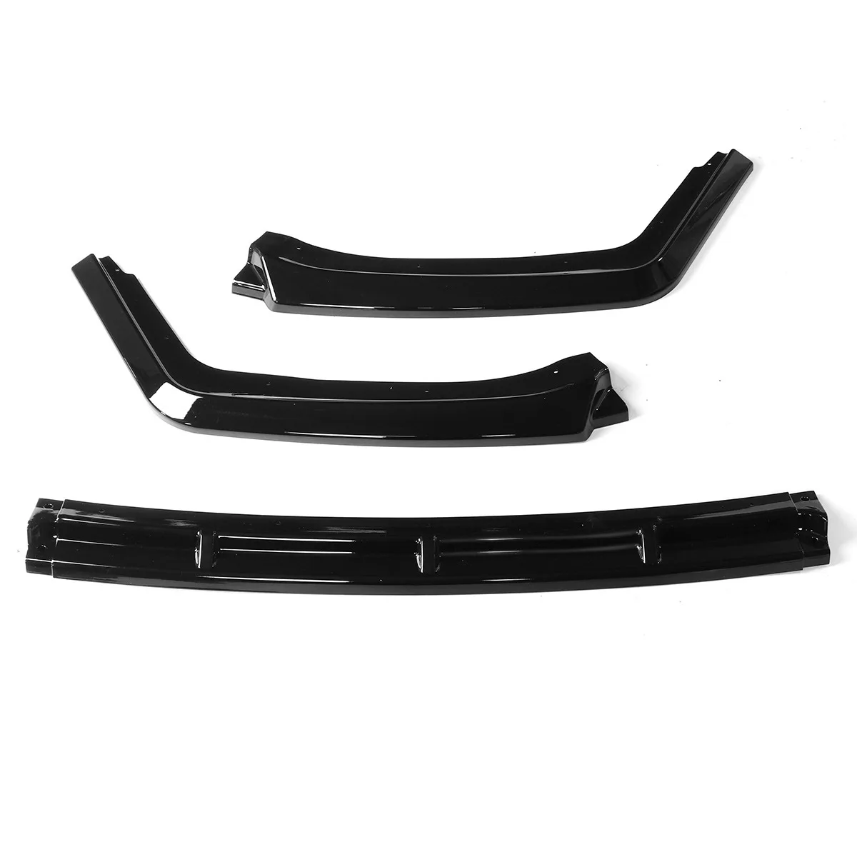 자동차 앞 범퍼 립 글로스 블랙 ABS 카본 파이버 프론트 립 오토 해치백 개조 액세서리 시빅 2016-2021용