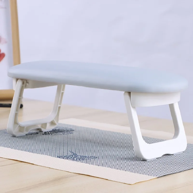 Nail Hand Rest Nail Arm Rest H6 Simple Style Foldable Nail Hand Rest Pillow Cushion Holder Nail Art Stand Manicure Table Arm Rest PU Leather