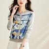 New Casual Soft Knit bottoming shirts Sweater cardigans sweater Tees Basic shirts knitted Tops 4