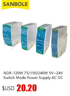 Description Picture 2 of itemEDR-75-24 Switch Power Supply 75W 12V 24V 48V Guide DIN Rail Mounting Type Source Transformer AC DC Metal Shell LED Strip