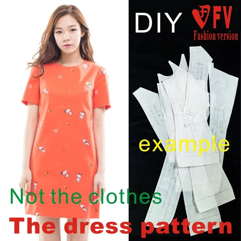 Dresses Sewing Pattern Template Cutting drawing Clothing DIY ((Not selling clothes)) BLQ-181
