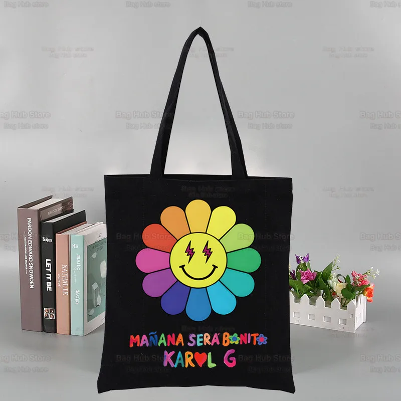 

Manana Sera Bonito Karol G Merch Tomorrow Will Be Nice Shopping Bags Canvas Tote Bag Reusable Cloth Bag Handbag Shoulder Bags