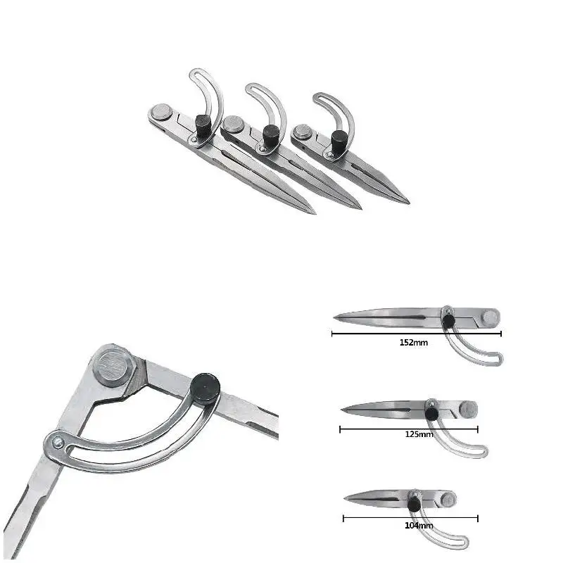 Stainless Steel Spacing Compass Adjustable Leather Marking Tool