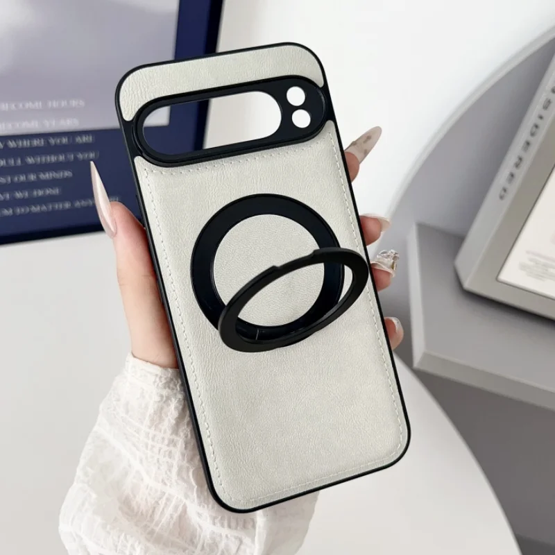 Magsafe Leather Texture Magnetic 360° Rotating Phone Case Cover