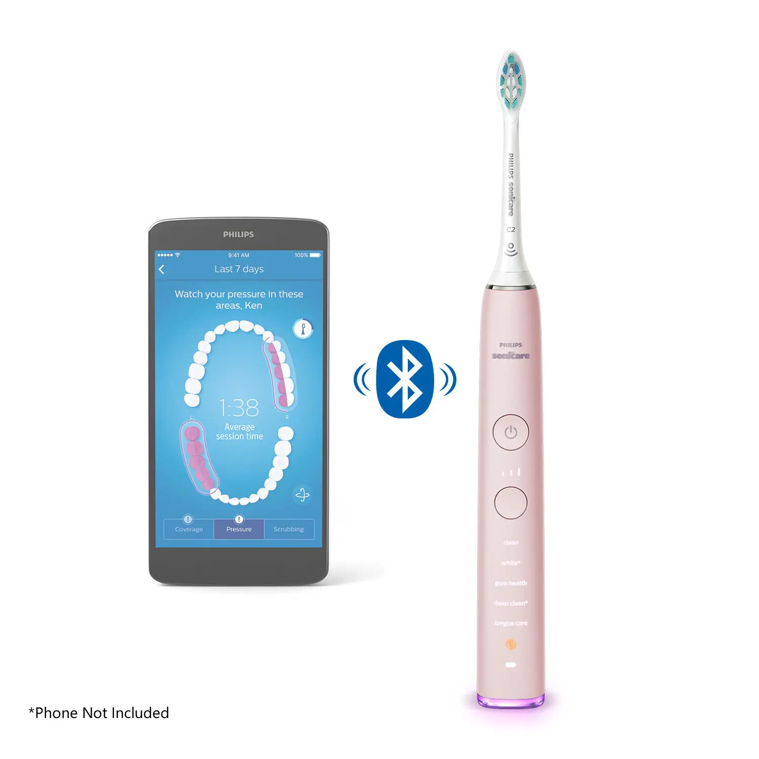 Philips Sonicare DiamondClean Smart 9500 Premium C2 G3 Kit Hx993 Pink Rechargeable Electric Toothbrush Electric Toothbrush