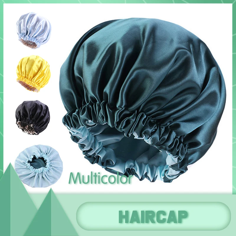 

Hat Invisible Flat Imitation Silk Round Adjusting Haircare Headwear Turban Women's Hair Cap For Sleeping Satin Night
