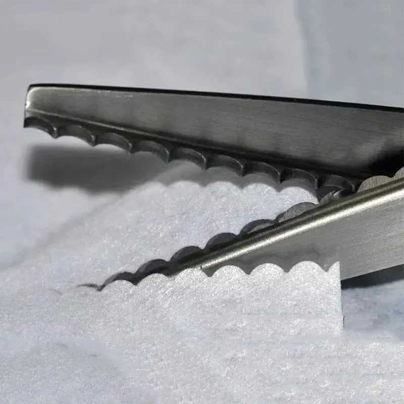 3 5 7mm Dressmaking Scalloped Edge Pinking Shears Scissors Clipper Cutter Sewing Professional Tailor Cloth Tailoring