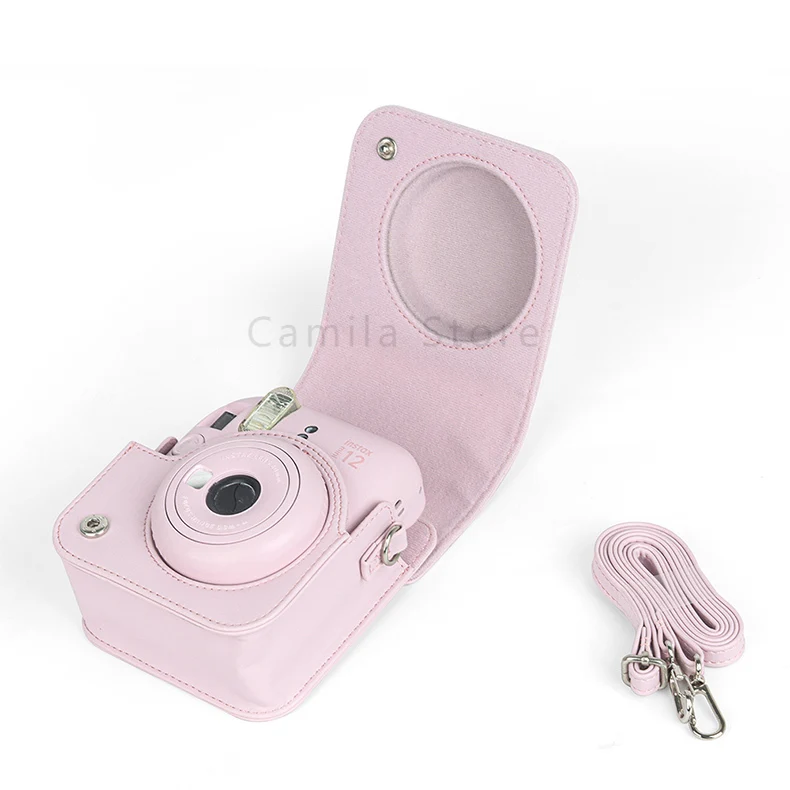 Funda protectora suave para cámara Fujifilm Instax mini 12, funda  transparente, accesorios para correa - AliExpress