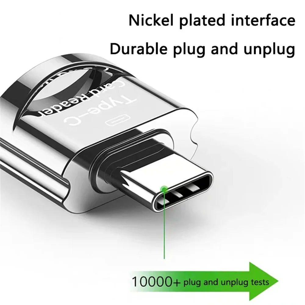 Type C To Micro-SD TF Adapter Cardreader Mini High Speed Smart Memory Card Reader Watching Movie Data Transmission