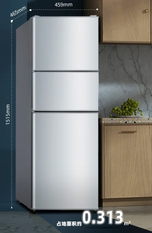 Modern 41*41*107cm Style Three Doors Bottom-Freezer Refrigerator Hot Sale Large Volume Household Unit Electric Frost-Free