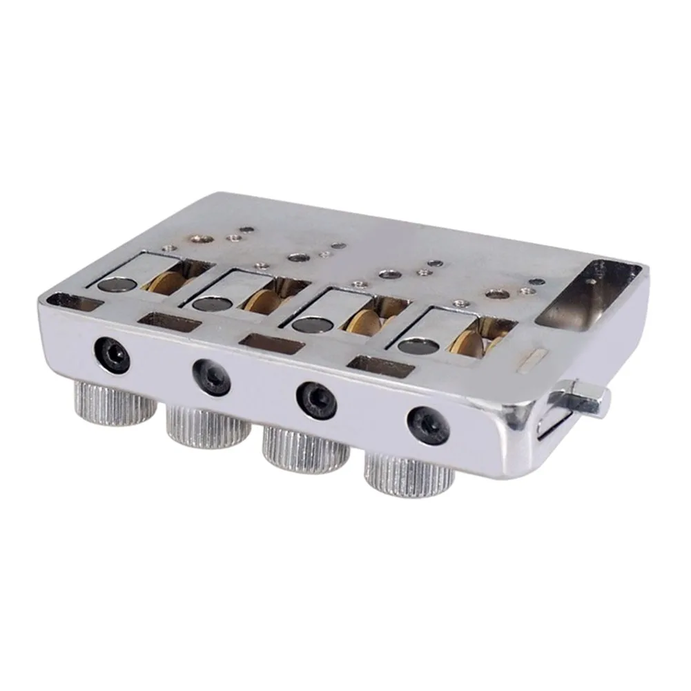 

Unlock the True Potential of Your Travel Bass Guitar with this Premium 4 String Headless Brass Roller Saddle Bridge