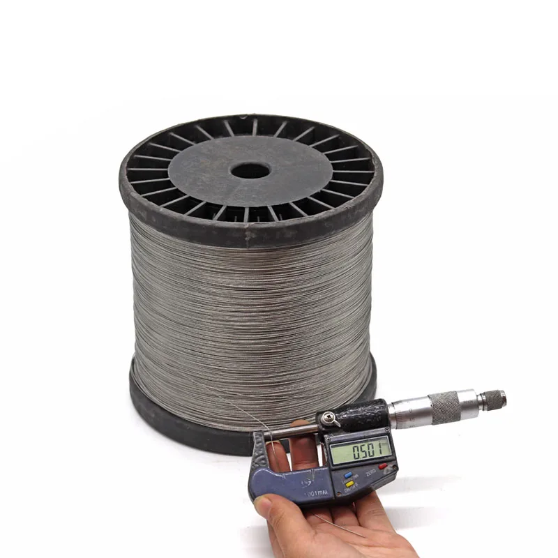 10-100 เมตร 7X7 โครงสร้าง 0.4 0.5 0.6 0.8 1 1.2 1.5 2 2.5 3 4 มม. Marine 316 เกรดสแตนเลสสตีลเชือกลวดสาย 1