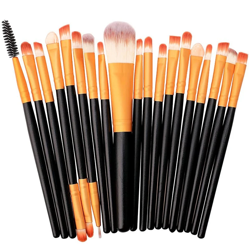 

Makeup Brush Set Pro Eyeshadow Blending Foundation Powder Eyebrow Brush Double Head Brush Beauty Make Up Kits 20Pcs/Set
