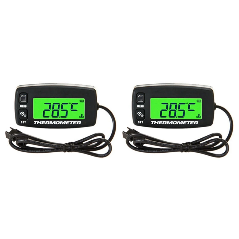 

2X Digital LCD Engine Temperature Gauge Over-Temperature Alert With Sensor RL-TS002 For Motorcycle Dirtbike ATV