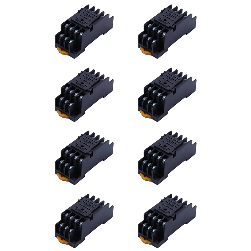 

8X PYF14A DIN Rail Power Relay Socket Base 14 Pin For MY4NJ HH54P MY4