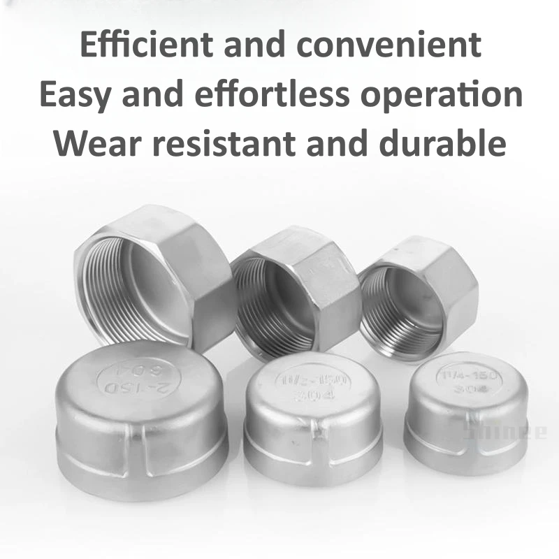 304 Stainless Steel Pipe Fitting 1/5/10pcs 1/8" 1/4" 3/8" 1/2" 3/4" 1" G1.2 BSP Male Countersunk Flange Hex Square End Plug Cap