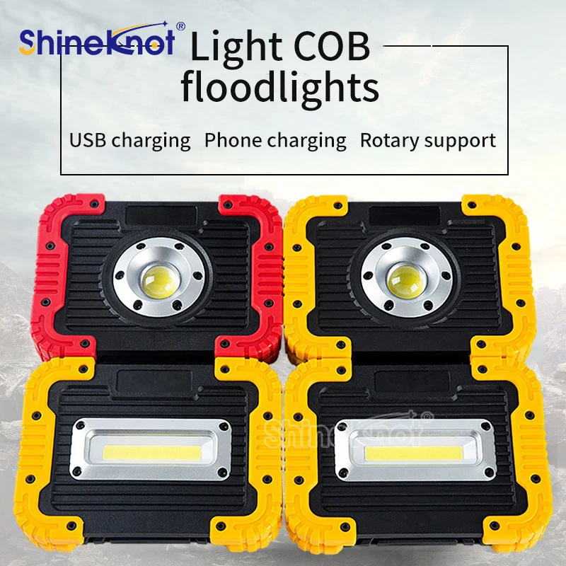 

Led spotlight Rechargeable 30W COB Floodlight USB Portable Worklight Waterproof Outdoor Emergency Light for Camping Repair