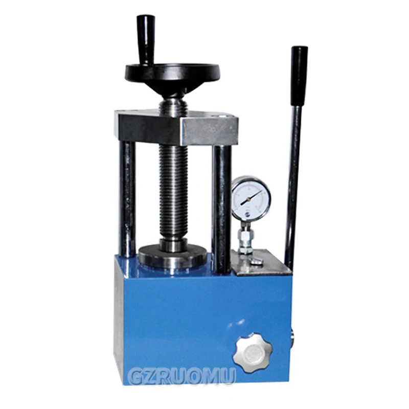

Ручной гидравлический пресс 12T штамповочный Печатный спектрометр цилиндрический пресс для лабораторного порошка образец давления формования