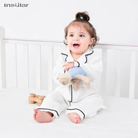 Barboteuses pour nouveau-nés bébé mousseline vêtements de nuit fille vêtements enfant en bas âge garçon pyjamas bébé Onesie combinaison à manches longues bébé vêtements 3