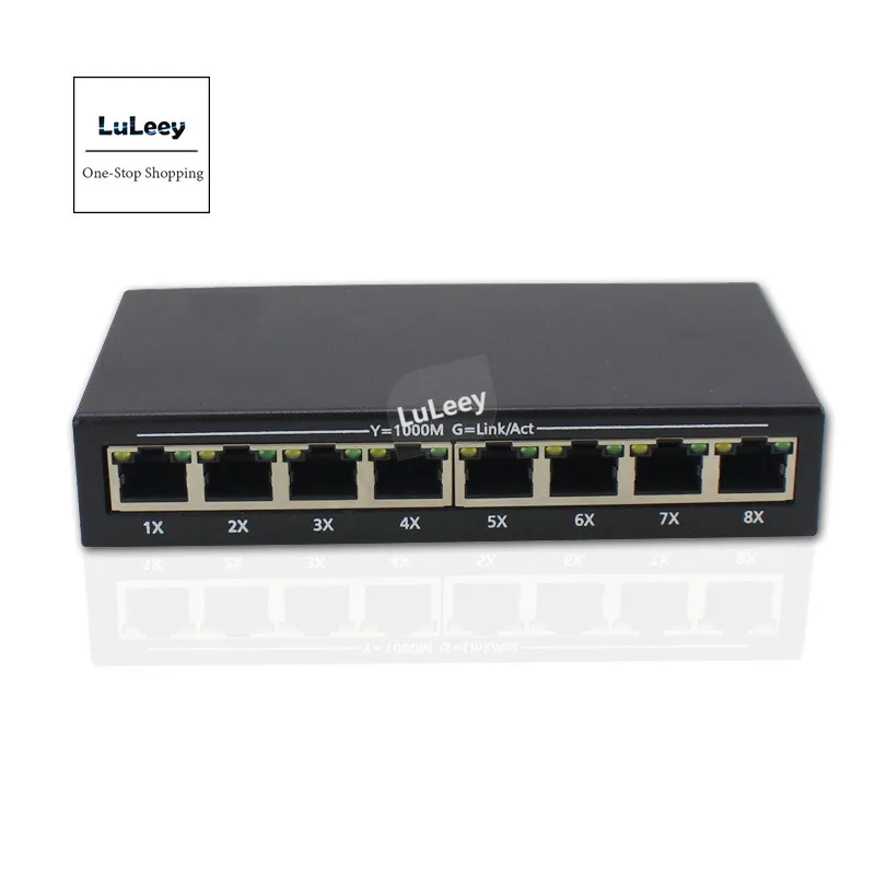 Trasmissione A 8 Porte Gigabit Switch Iron Box Monitoring Splitter 1000M Switch Di Rete Apparecchiature Di Comunicazione