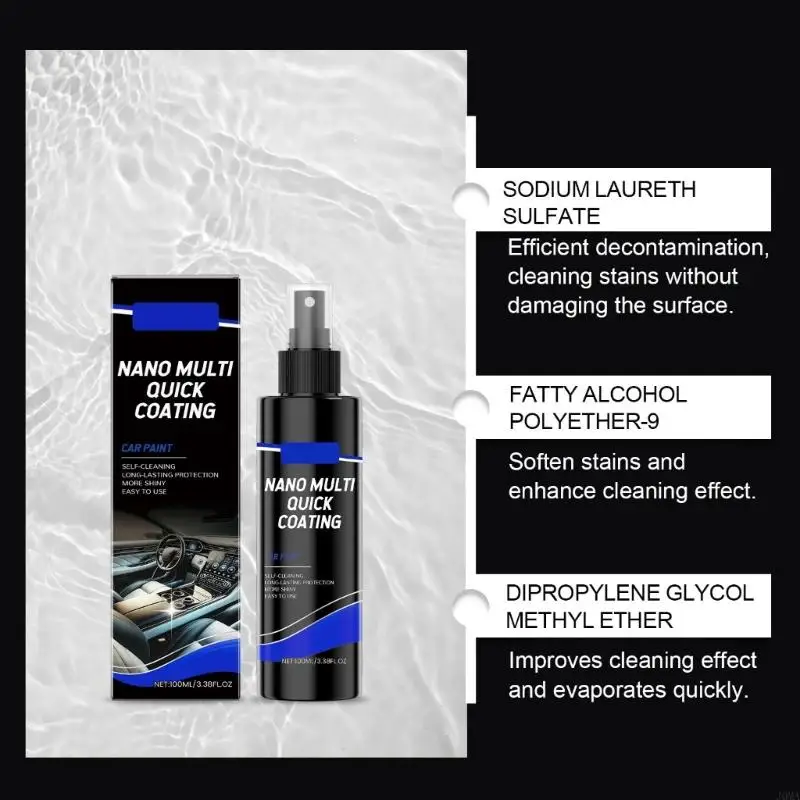 J0MA 100ml Car Interior Cleaner Quick & Easy Application Deep Clean Vehicle Freshener Upgrades for Leather & Carpet
