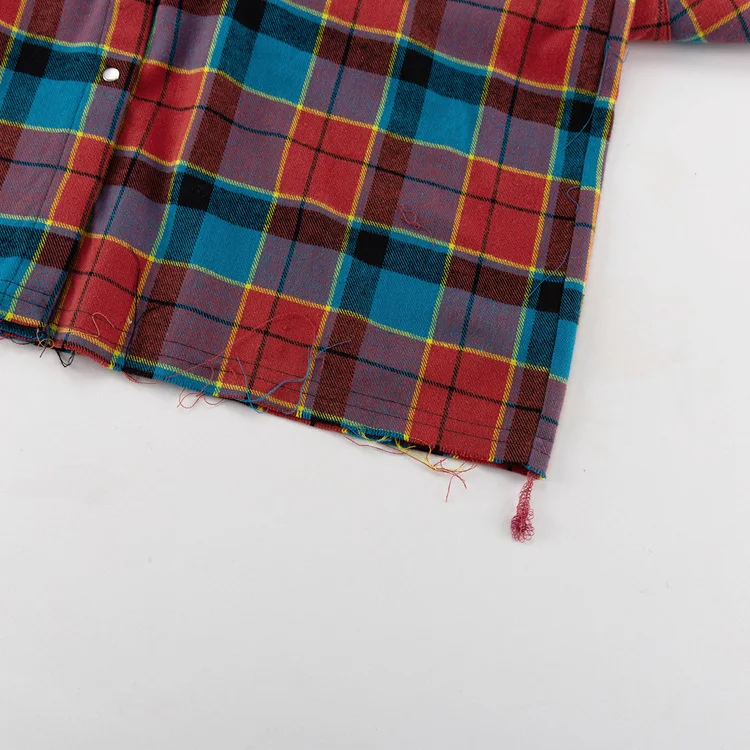 Patchwork Vintage Loose Shirts Female Casual Patchwork Pocket Long Sleeve Contrast Autumn Outwear Women's Shirts Tee