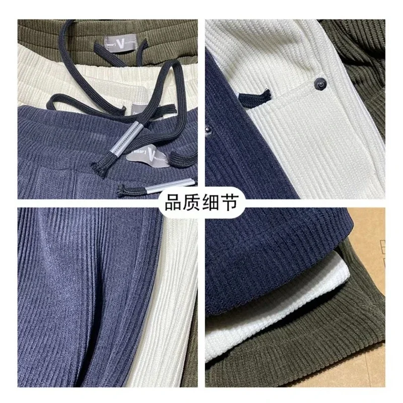 Men Trousers Men's Thick Fleece Thermal Pants