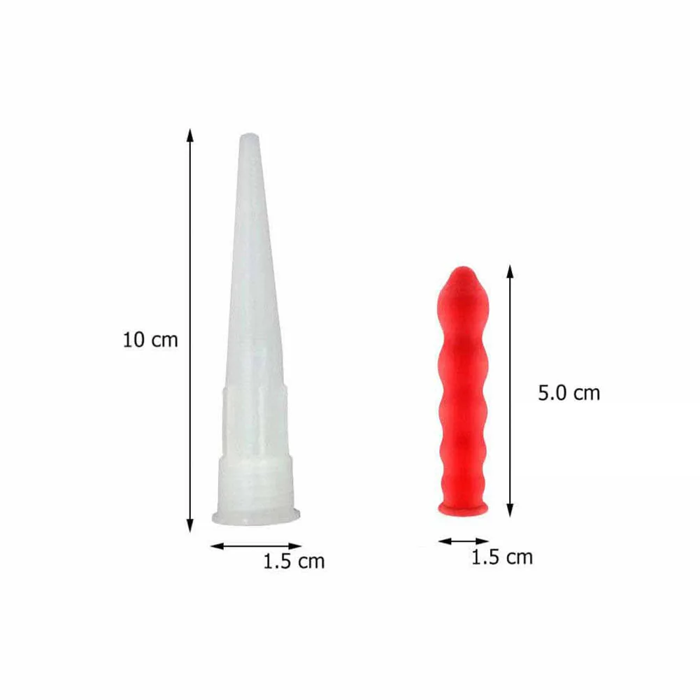 5 Set Caulking Nozzles Cap Caulk Glue Tip Sealing Cap For Sealing And Preserving Red Caulk Saving Saver Tube Covers