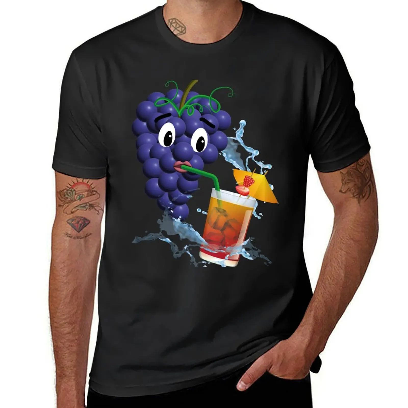 

The Joy of Grape in a Glass T-Shirt blacks sports fans oversized vintage clothes mens graphic t-shirts hip hop