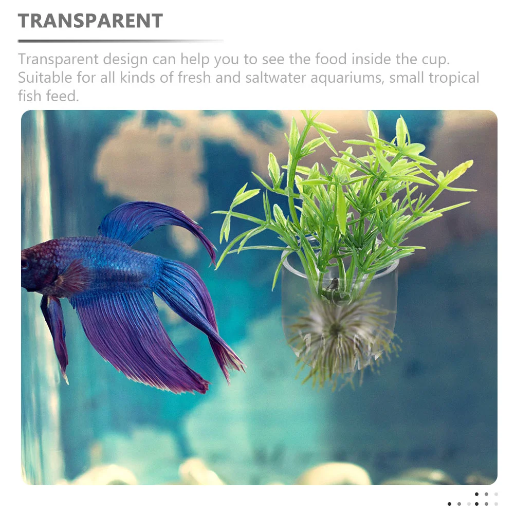 Fish tank ornaments Fish tank decorations Aquarium ornaments Floating Planter for Aquarium Hydroponic Flower Pot Suction Cups Fish Tank Decor