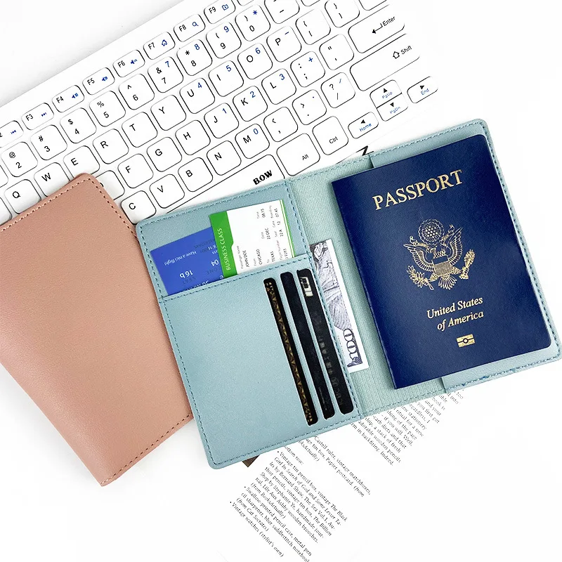 Passport Cover Custom Name Women Travel Accessories Document Wallet Men Family Passport Holder Personalized Logo Wedding Gift