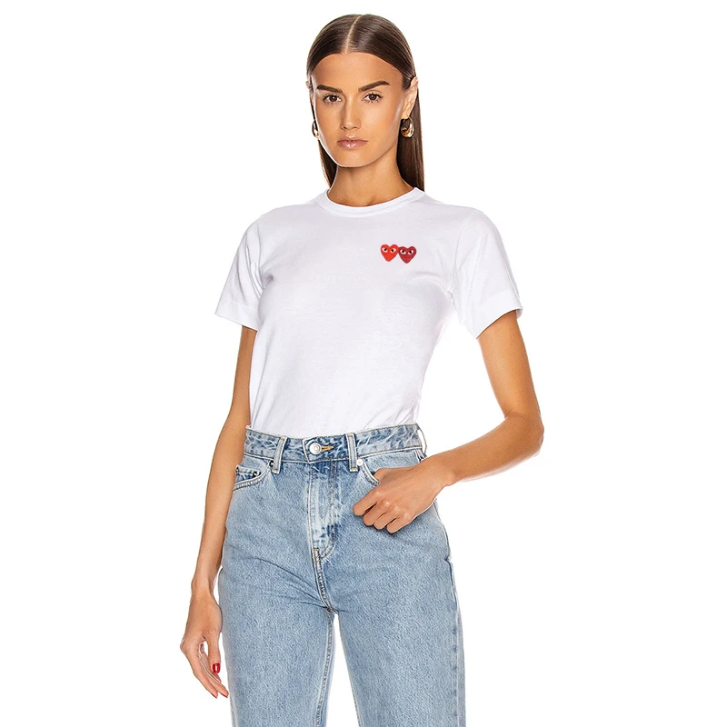 Unisex T shirt Double Heart Eyes 