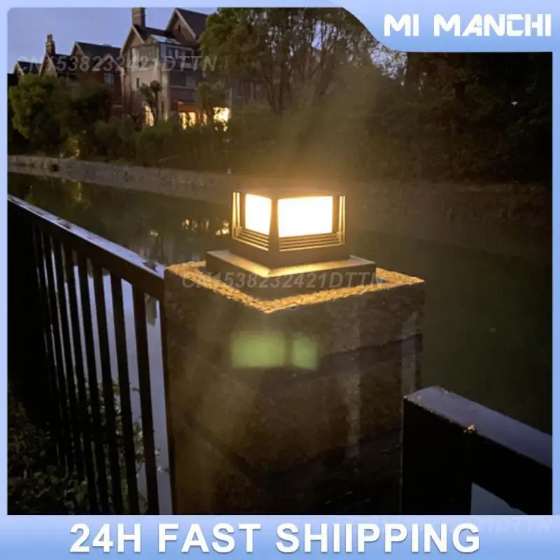 

Fence Lamp Solar Pillar Post Square Fence Wholesale Led Light New Landscape Lamp Light Garden Street Solar Panel Pipe 2023