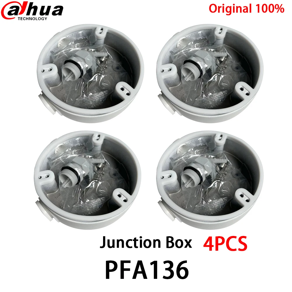 Dahua PFA136 4-Piece/batch IP Camera Waterproof Junction box Aesthetically Designed Bracket Hemispherical Camera Bracket