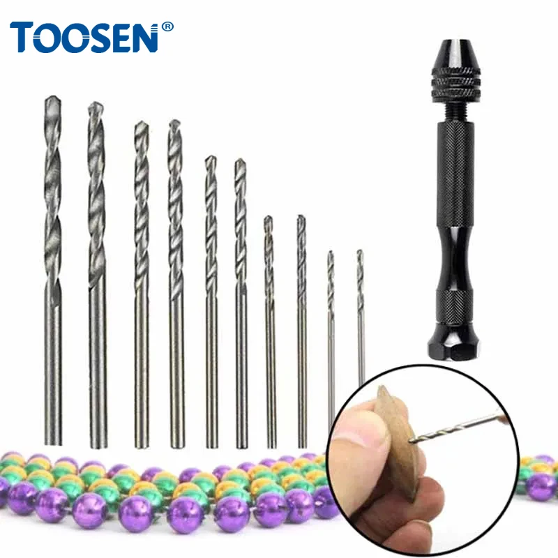 

Micro Aluminum Hand Drill Woodworking Drilling Rotary Tool Manual Mini Twist Bit Suit Hand Drill For Jewelry Craft Watches