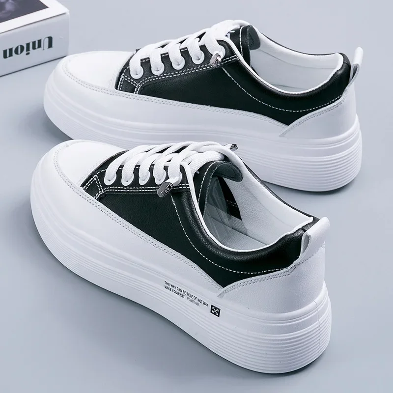 Platform Sneakers Women Running Sports Shoes Casual  Breathable Lace Up PU Leather Shoes Soft Footwear Trainers Women Sneakers