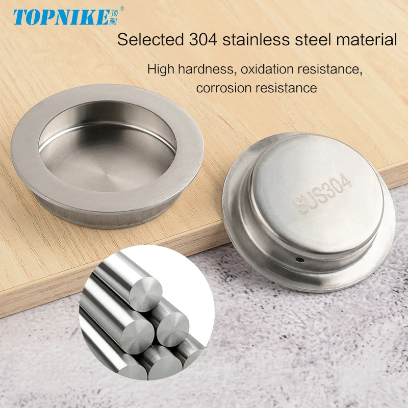 Furniture Handles Invisible Embedded Pulls concealed sliding door cabinet Drawer Hide Stainless Steel