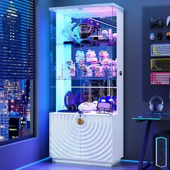LED Glass Display Curio Cabinet 1