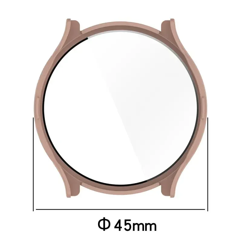 Premium Tempered Glass Smart Watch Protective Case - Durable Screen Protector & Bumper Cover